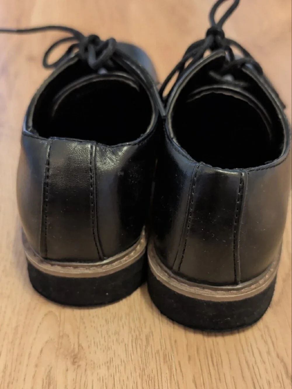 Deer Stags Black Kids Dress Lace-Up Shoes